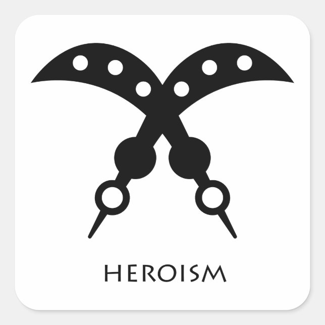Adinkra Symbol Heldentum ( Akofena ) Aufkleber (Vorderseite)
