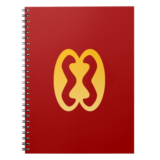 Adinkra Symbol (Human Relations) Spiral-Notebook Notizblock (Vorderseite)