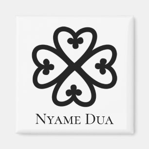 Adinkra Symbol NYAME DUA Power & Schutz Gottes Magnet