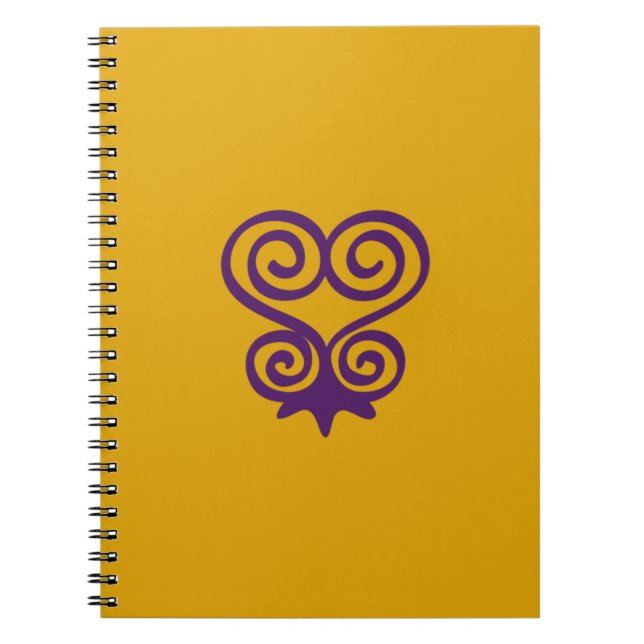 Adinkra Symbol (Sankofa) Spiral Lined Notebook Notizblock (Vorderseite)