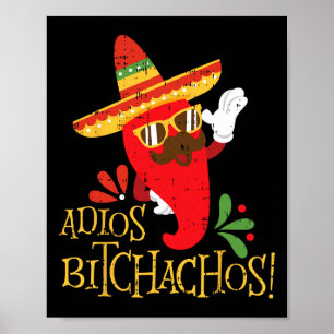 Adios Achos Cinco De Mayo Paprikaschoten zum mexik Poster