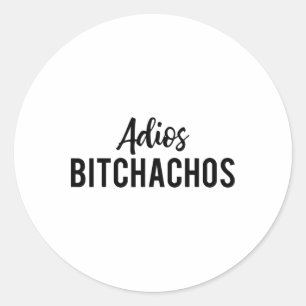 Adios Achos Funny Cinco De Mayo Party Fiesta Gesch Runder Aufkleber