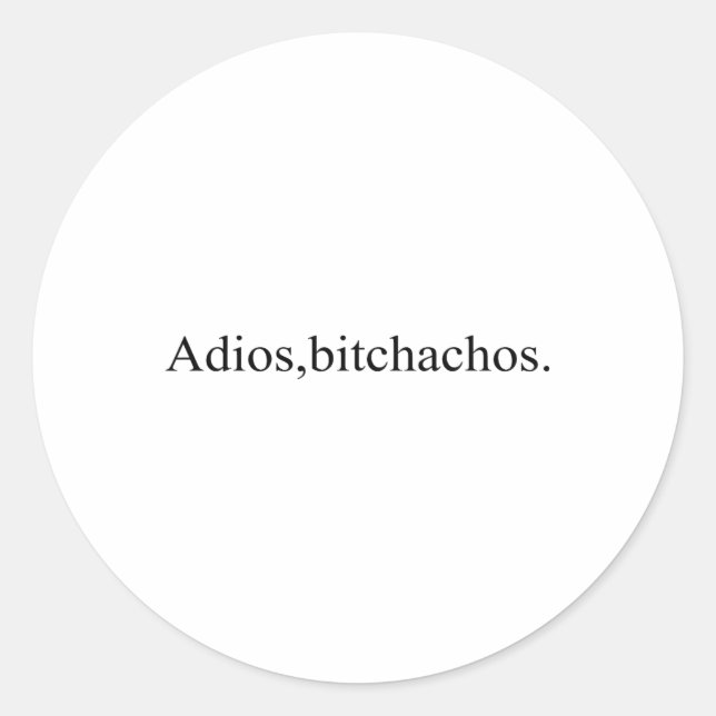 Adios Achos Funny Cinco De Mayo Party Runder Aufkleber (Vorderseite)