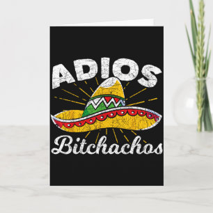 Adios Achos Sombrero Fiesta Mexiko Lustig Cinco De Karte