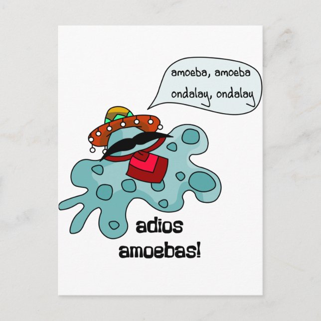 Adios Amoebas Postkarte (Vorderseite)