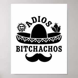 Adios Beaches Funny Zitat Poster