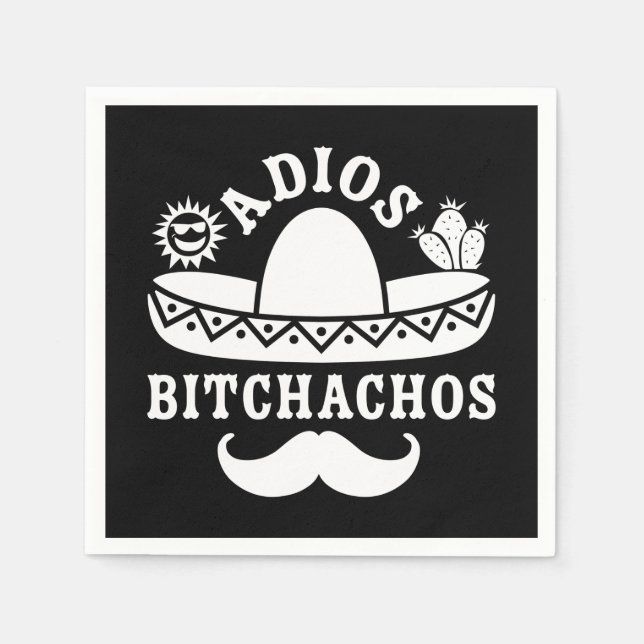 Adios Bitchachos Cinco De Mayo Serviette (Vorderseite)