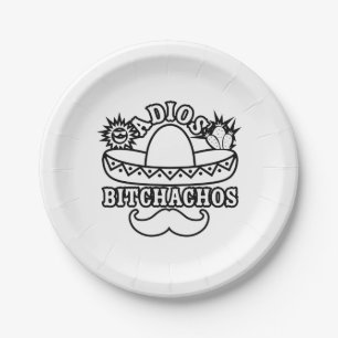 Adios Bitchachos Fiesta Theme Funny Zitat Pappteller