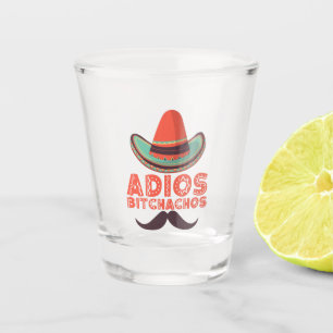 Adios Bitchachos Sombrero Retro Cinco De Mayo Schnapsglas