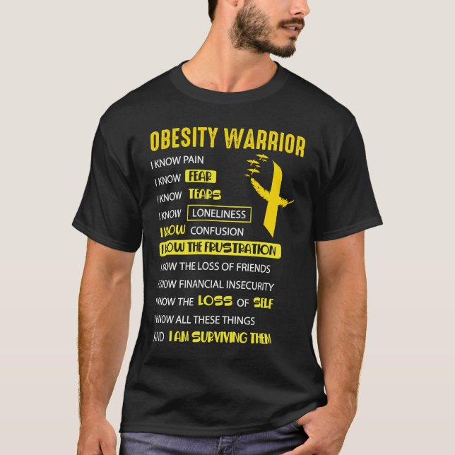 Adipositas Bewusstsein stark Warrior Medical Healt T-Shirt (Vorderseite)