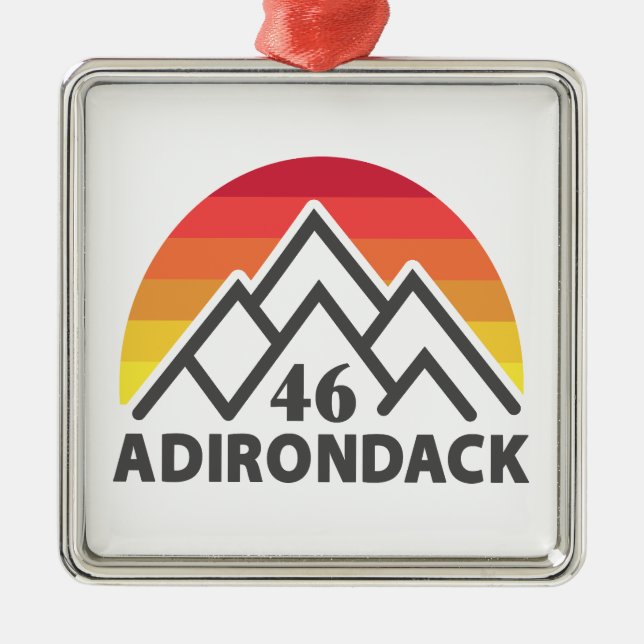 Adirondack 46 Regenbogen Ornament Aus Metall (Vorne)