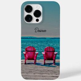 Adirondack Beach Stühle Aquamarin Pink Hütte Case-Mate iPhone Hülle
