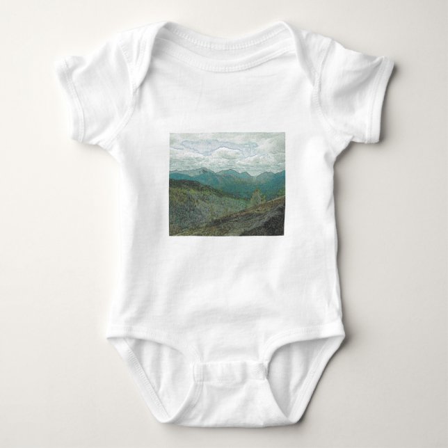 Adirondack Berggipfel Panorama Baby Strampler (Vorderseite)