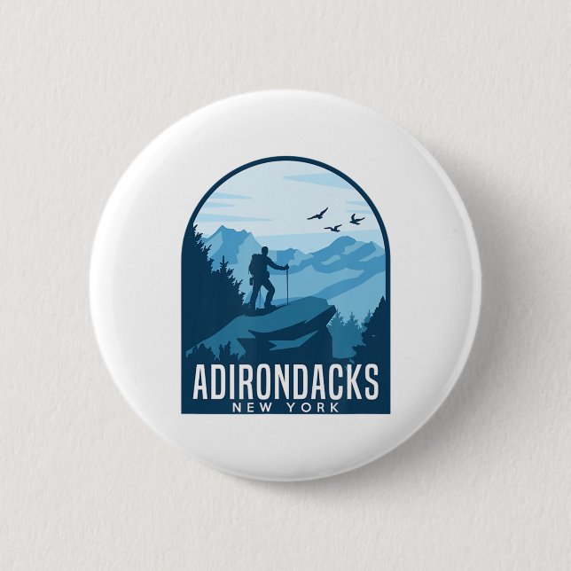 Adirondack Bergsee-Zauber im Val Piora Button (Vorderseite)