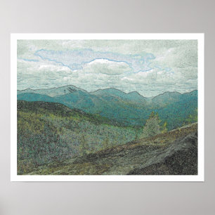 Adirondack Bergspitze-Panorama Poster