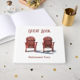Adirondack Brown Beach Chairs Retirement Party Gästebuch