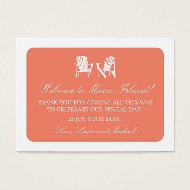 Adirondack Chairs | GASTGESCHENK HOCHZEIT (Vorderseite)