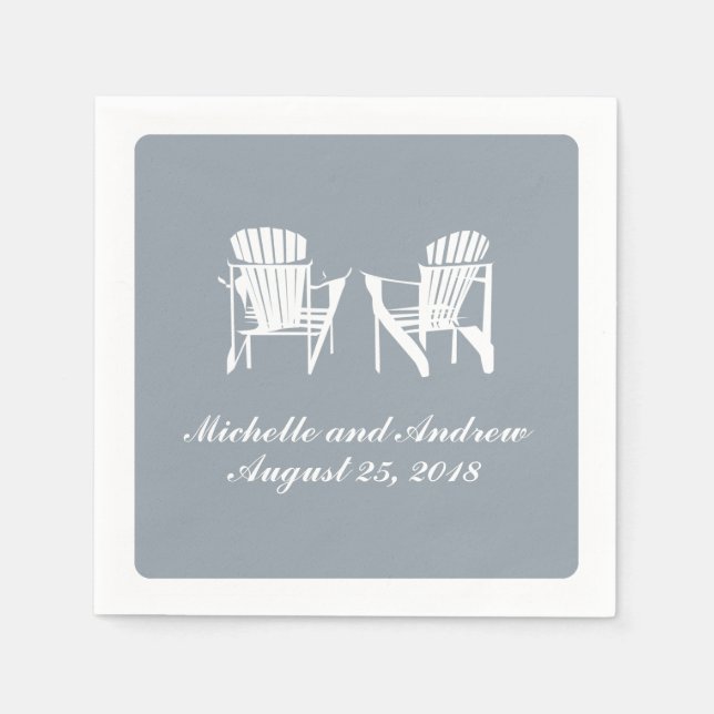 Adirondack Chairs | Hochzeit Serviette (Vorderseite)