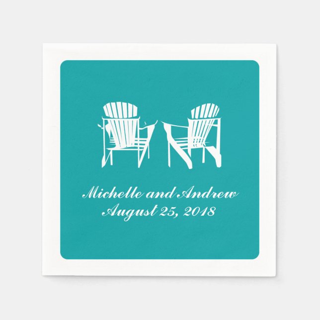Adirondack Chairs | Hochzeit Serviette (Vorderseite)