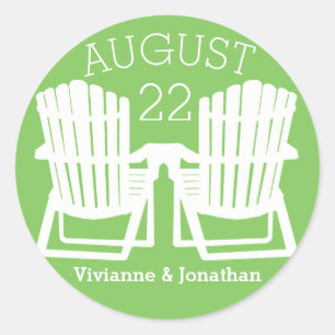 Adirondack Chairs Runder Aufkleber