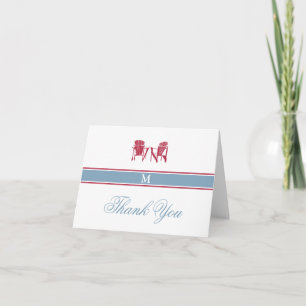 Adirondack Chairs Thank You Note Card Dankeskarte