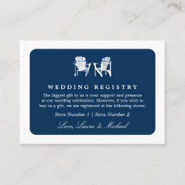Adirondack Chairs | Wedding Bridal Gift Registry Begleitkarte