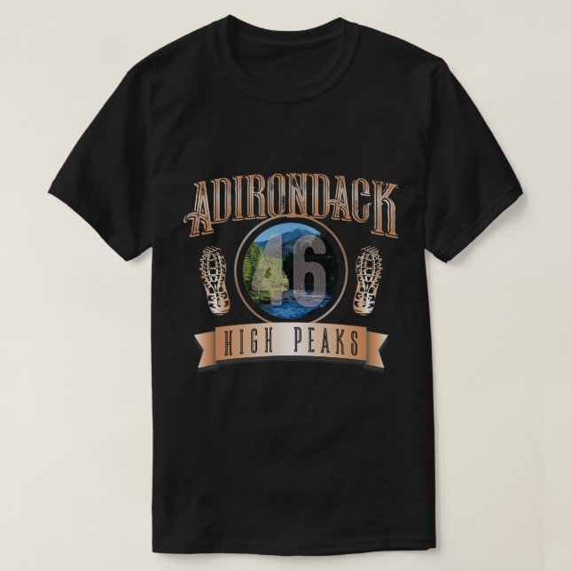 Adirondack High Peaks 46 Club New York Staat Hiker T-Shirt (Design vorne)