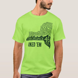 Adirondack High Peaks Hiked T - Shirt (grünes Logo