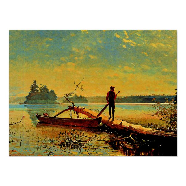 Adirondack Lake by Winslow Homer Poster (Vorderseite)