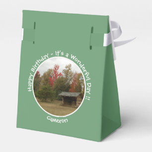 Adirondack Lean to im Herbst Artikel der Geburtsta Geschenkschachtel