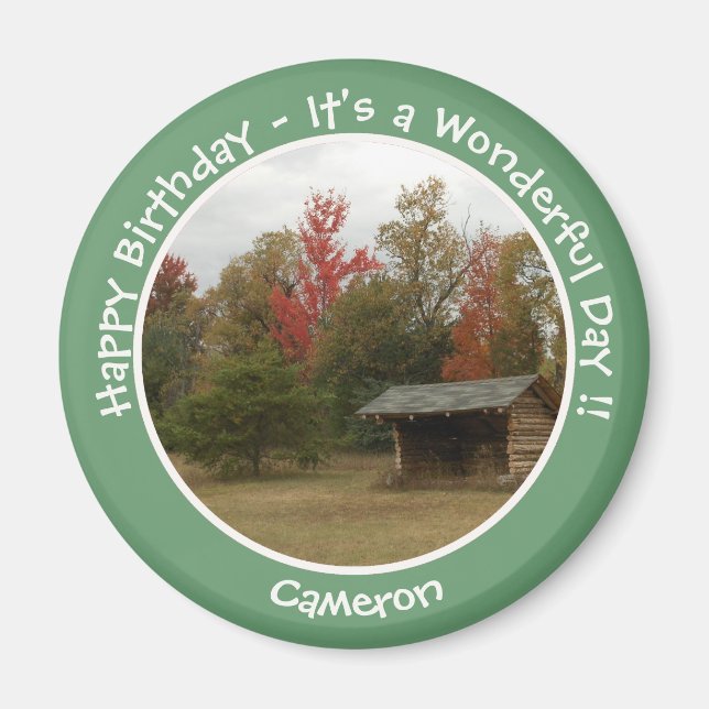 Adirondack Lean to im Herbst Artikel der Geburtsta Magnet (Vorne)