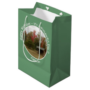Adirondack Lean to im Herbst Artikel der Geburtsta Mittlere Geschenktüte