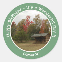 Adirondack Lean to im Herbst Artikel der Geburtsta