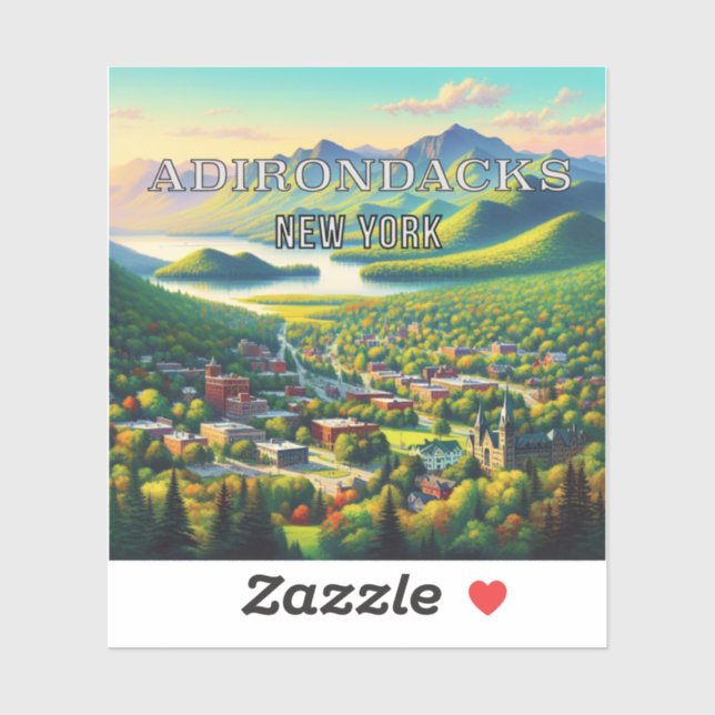 Adirondack Mountains New York 3 Inch Vinyl Sticker (Blatt)