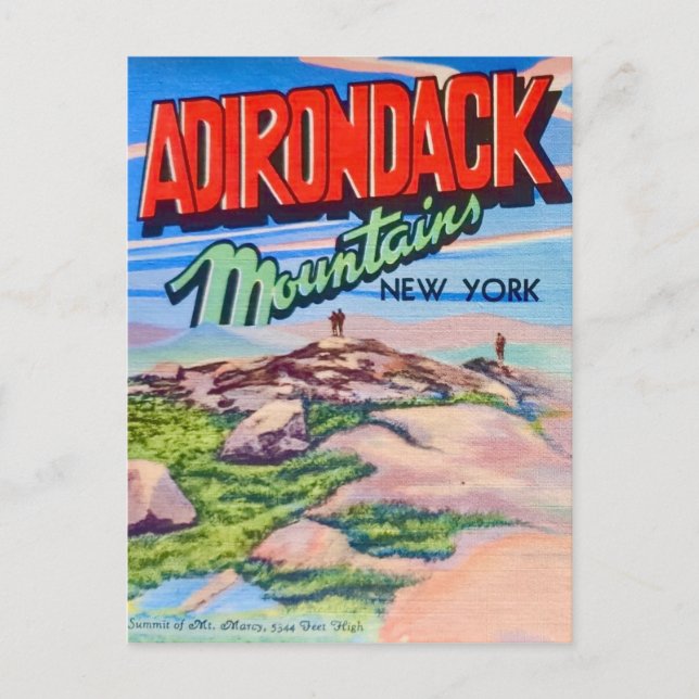 Adirondack Mountains NY Postkarte (Vorderseite)