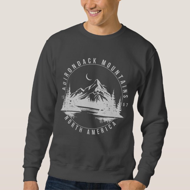 Adirondack Mountains Retro Vintag 1957 Sweatshirt (Vorderseite)