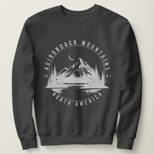 Adirondack Mountains Retro Vintag 1981 Sweatshirt (Design vorne)