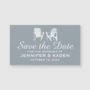 Adirondack Stairs SILVER GRAY   Save The Date Magnetkarte