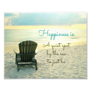 Adirondack Stuhl auf Strand-Foto Fotodruck