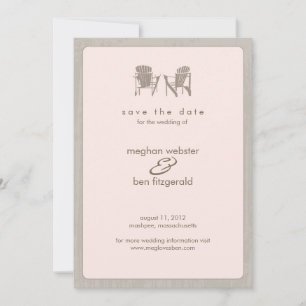 Adirondack-Stühle Hochzeit Save the Date