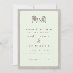 Adirondack-Stühle Hochzeit speichern das Datum Save The Date