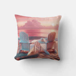 Adirondack-Stühle in rosa Sonnenuntergang Kissen