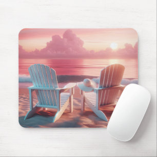 Adirondack-Stühle in rosa Sonnenuntergang Mousepad