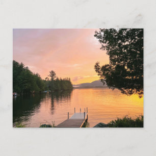Adirondack Sunset on the Lake Postcard Postkarte