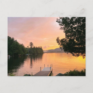 Adirondack Sunset on the Lake Postcard Postkarte