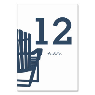 Adirondack Tischnummer Card