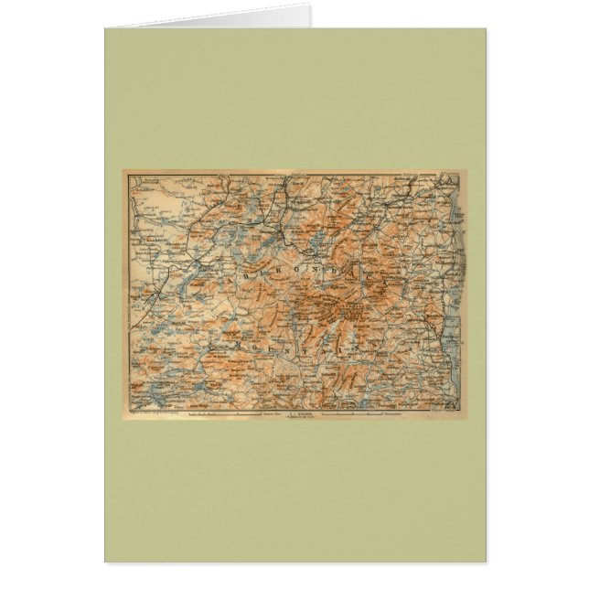 Adirondacks-Karte 1909 von die Reise-dem Führer (Vorne)