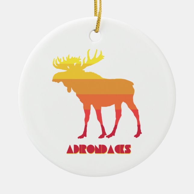 Adirondacks Moose Keramik Ornament (Vorne)