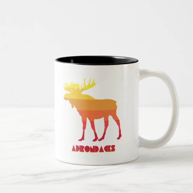 Adirondacks Moose Zweifarbige Tasse (Rechts)