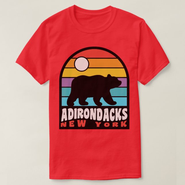 Adirondacks New York Adirondack Mountain Bear Bad T-Shirt (Design vorne)